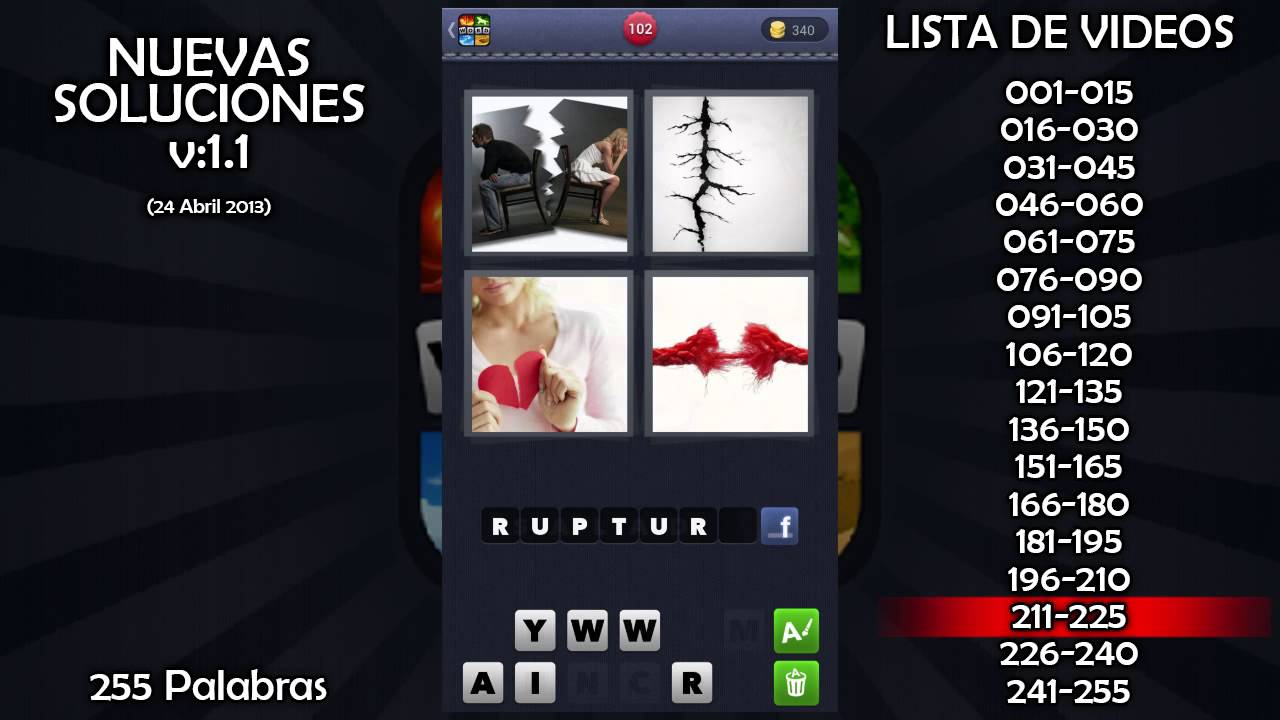 4 fotos una palabra nivel 225