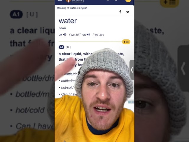 agua en inglés americano y británico