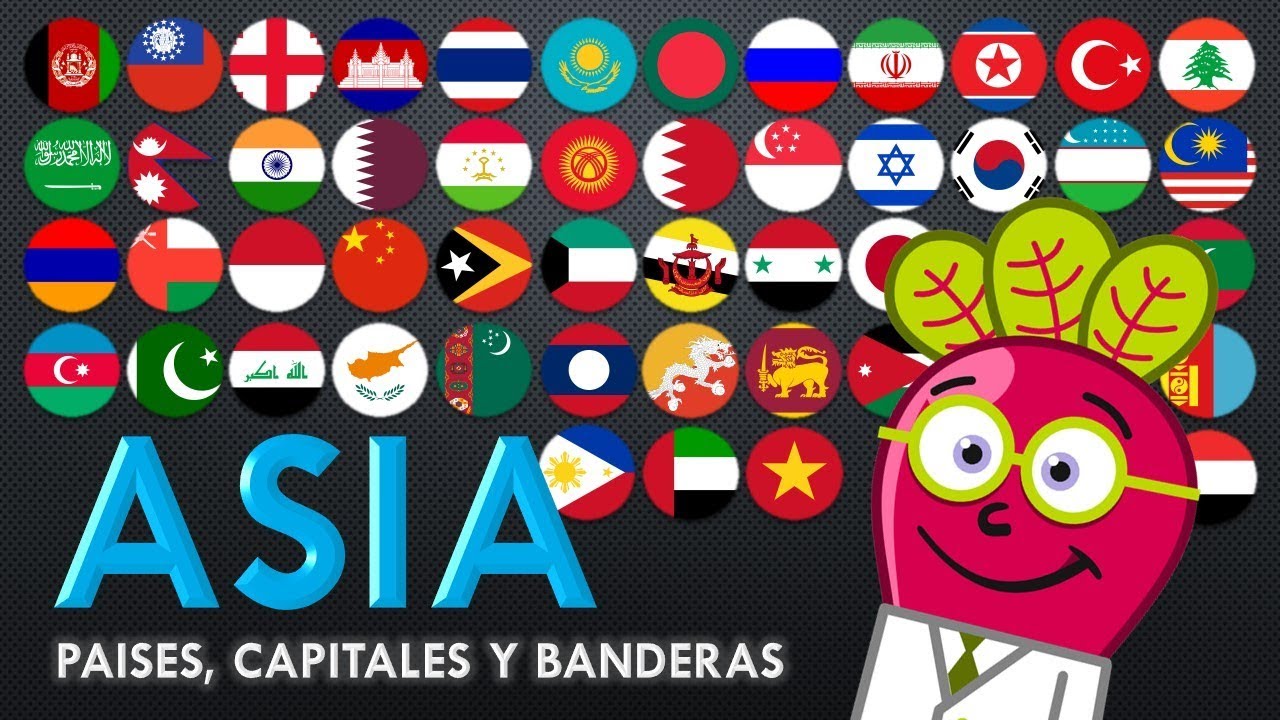 banderas de los paises del continente asiatico
