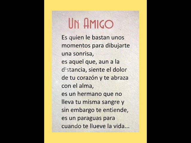 carta a un amigo muy especial
