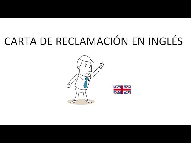 carta de reclamacion en ingles