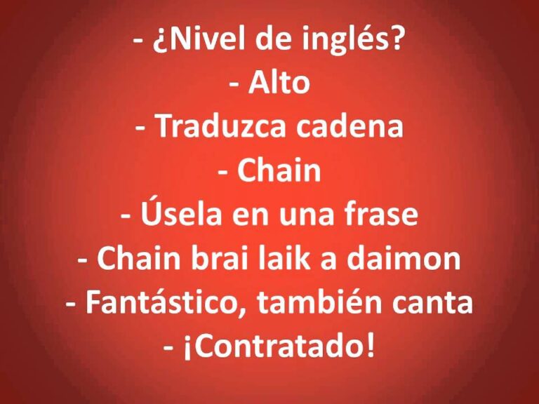 chistes de nivel de ingles