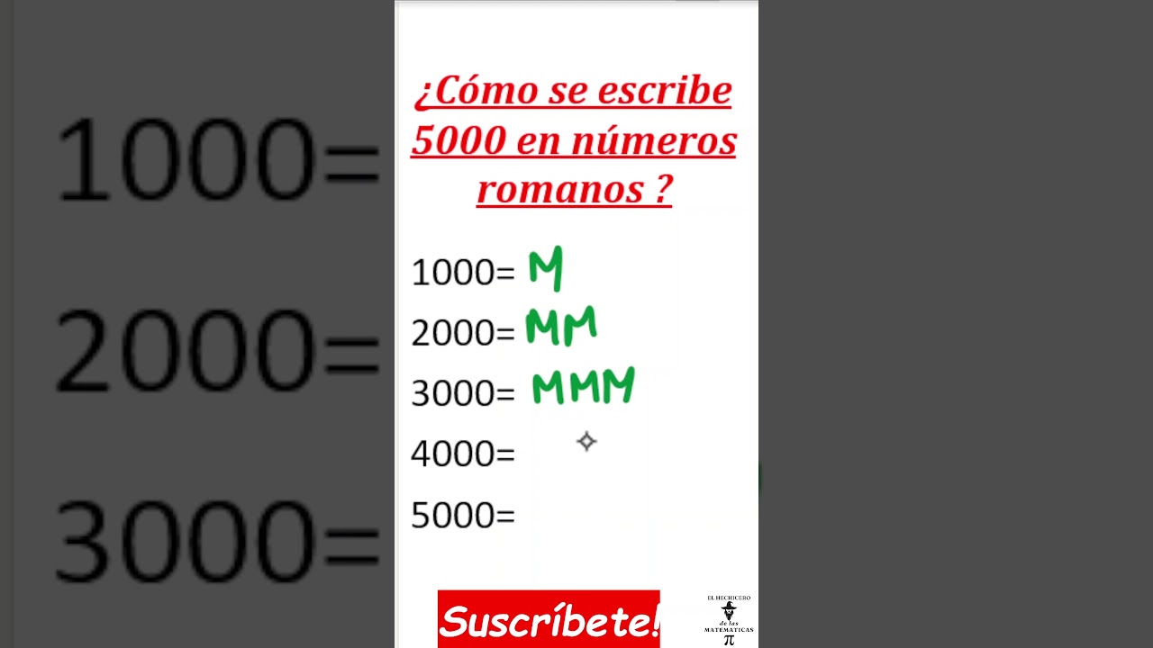 cinco mil en numeros romanos