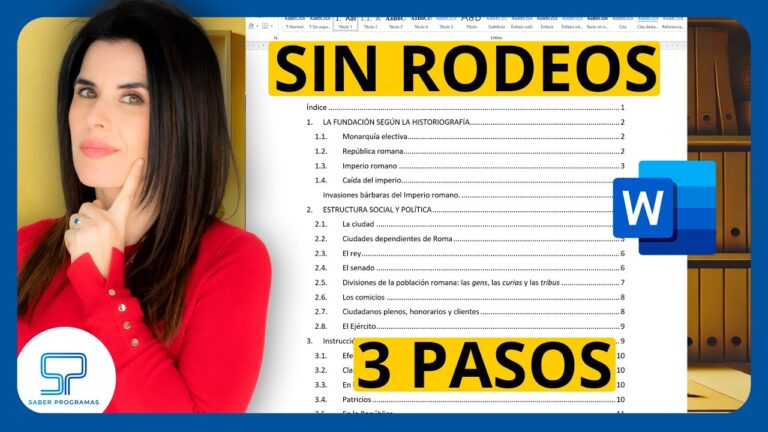 como centrar un indice en word