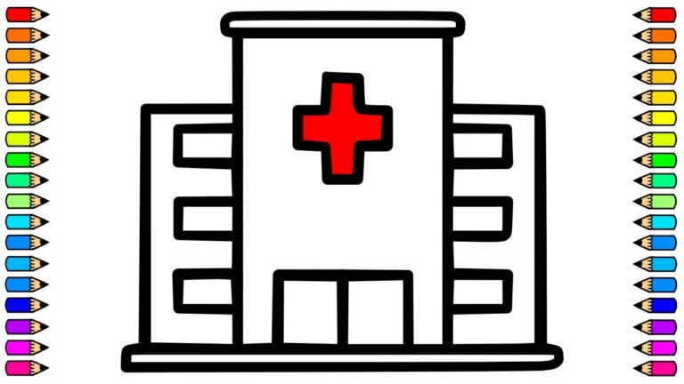 como dibujar un hospital facil