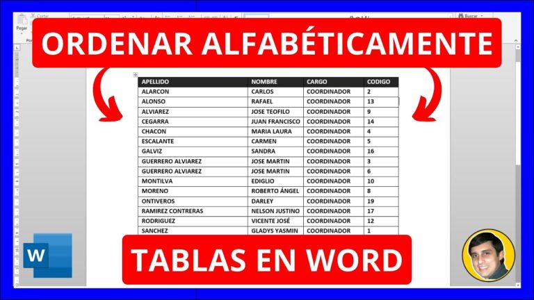 como ordenar palabras por orden alfabetico en word