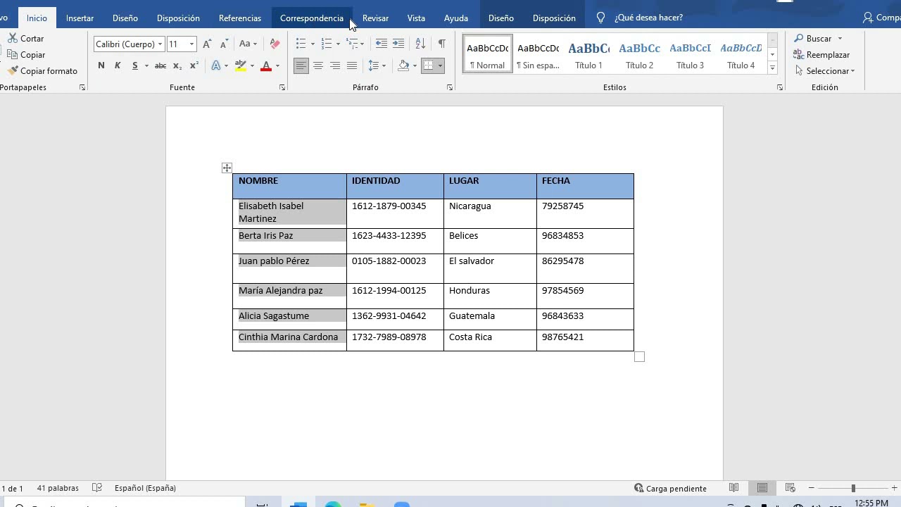 como poner en orden alfabetico en word