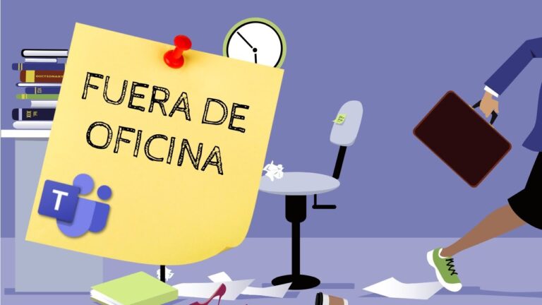 como poner fuera de la oficina en teams