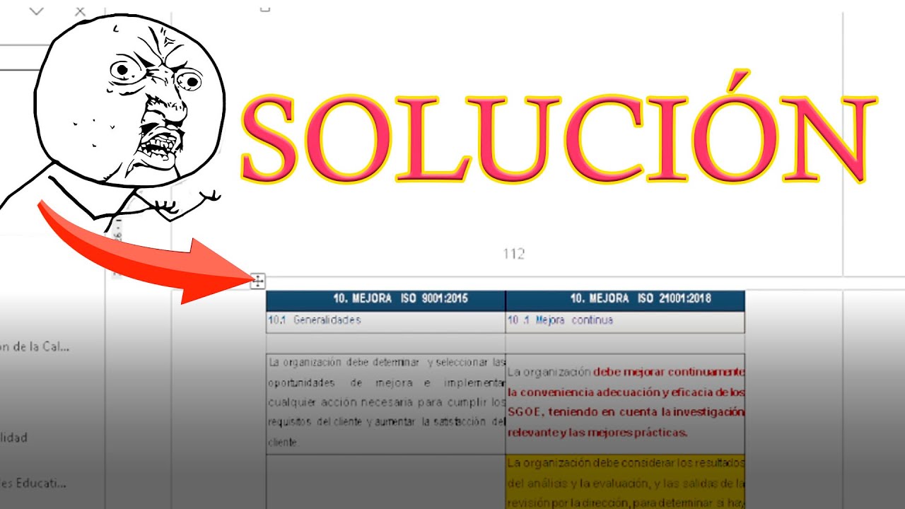 como salir de una tabla en word