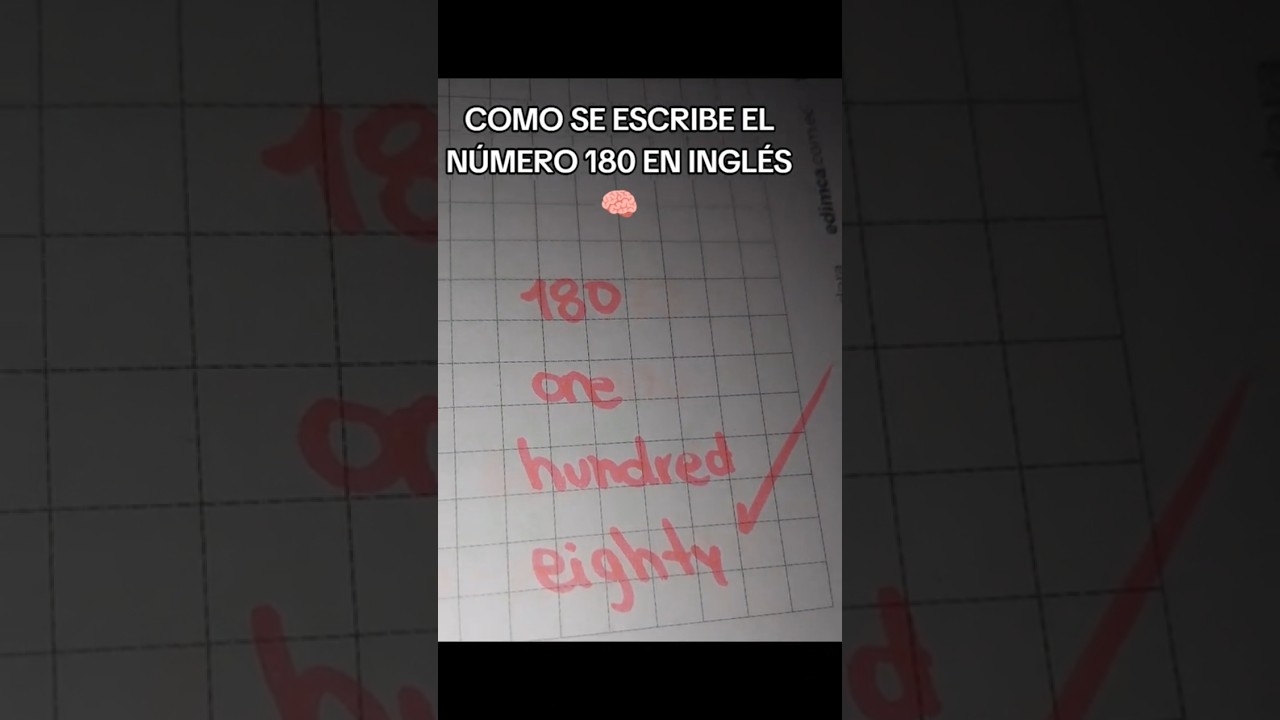 como se dice 180 en inglés