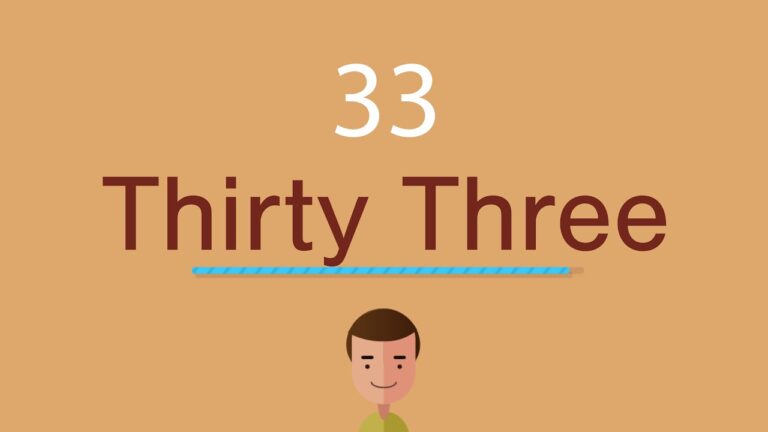 como se dice 33 en inglés