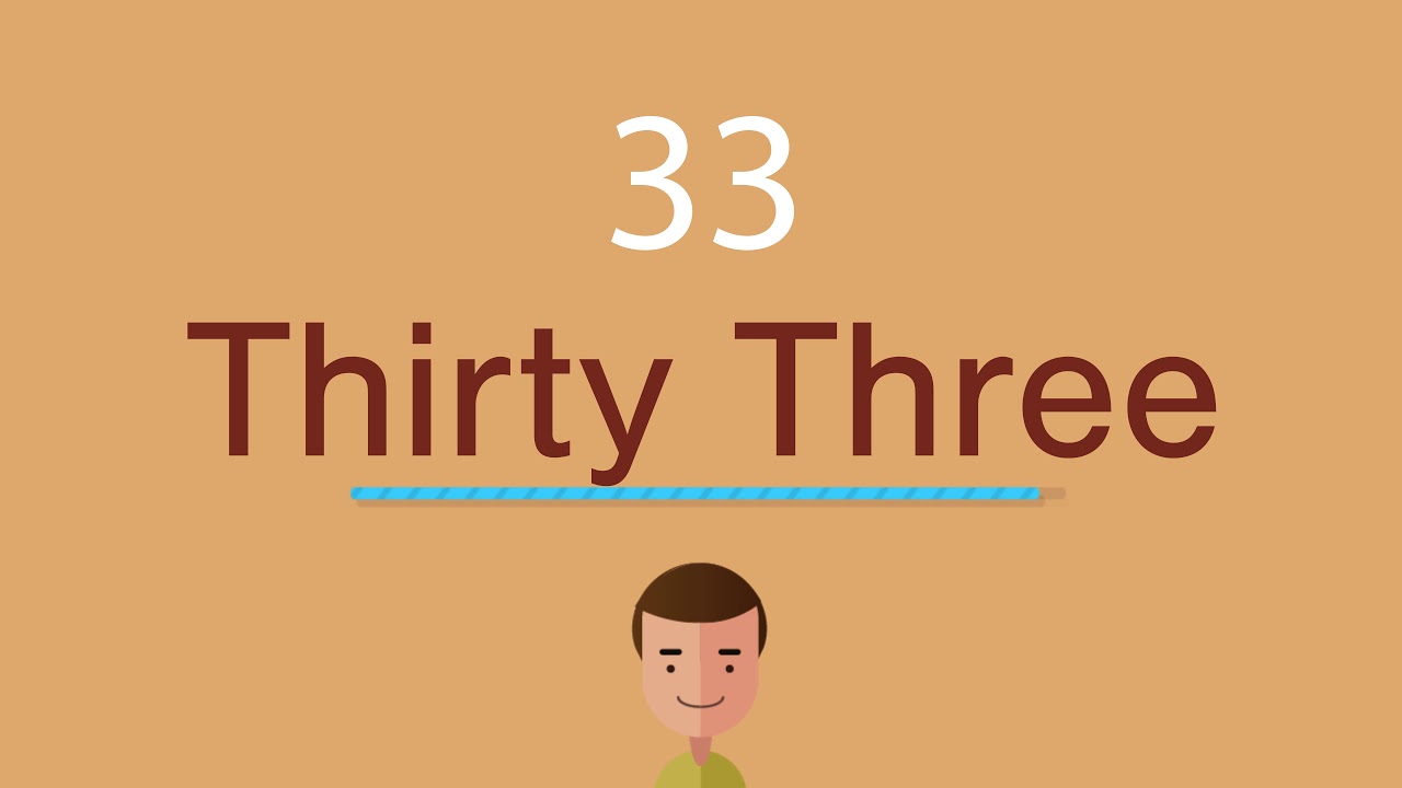 como se dice 33 en inglés