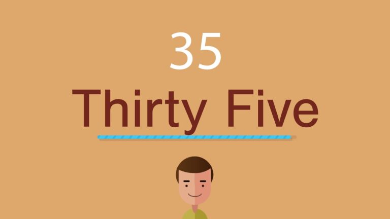 como se dice 35 en inglés