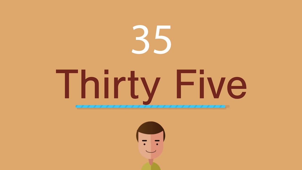 como se dice 35 en inglés