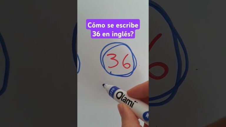como se dice 36 en inglés