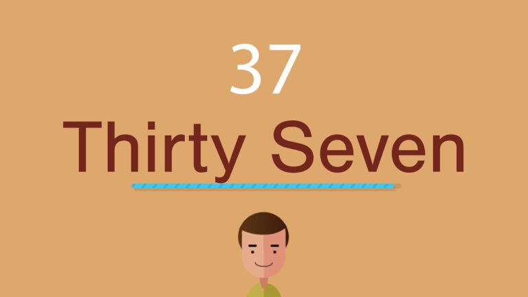 como se dice 37 en inglés