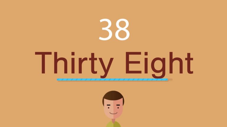 como se dice 38 en inglés