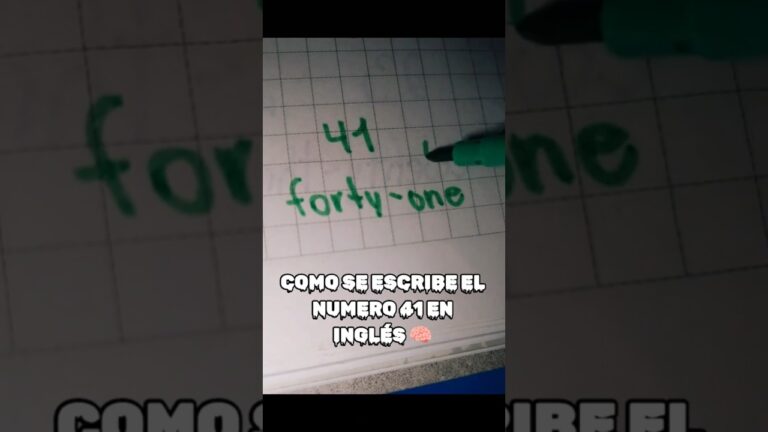 como se dice 41 en inglés