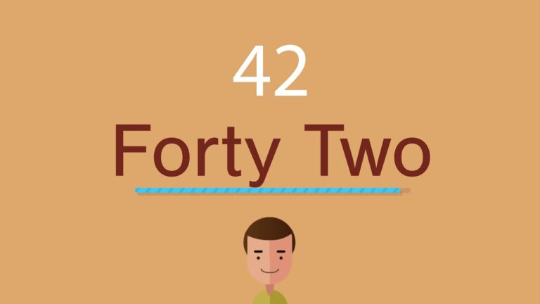 como se dice 42 en inglés