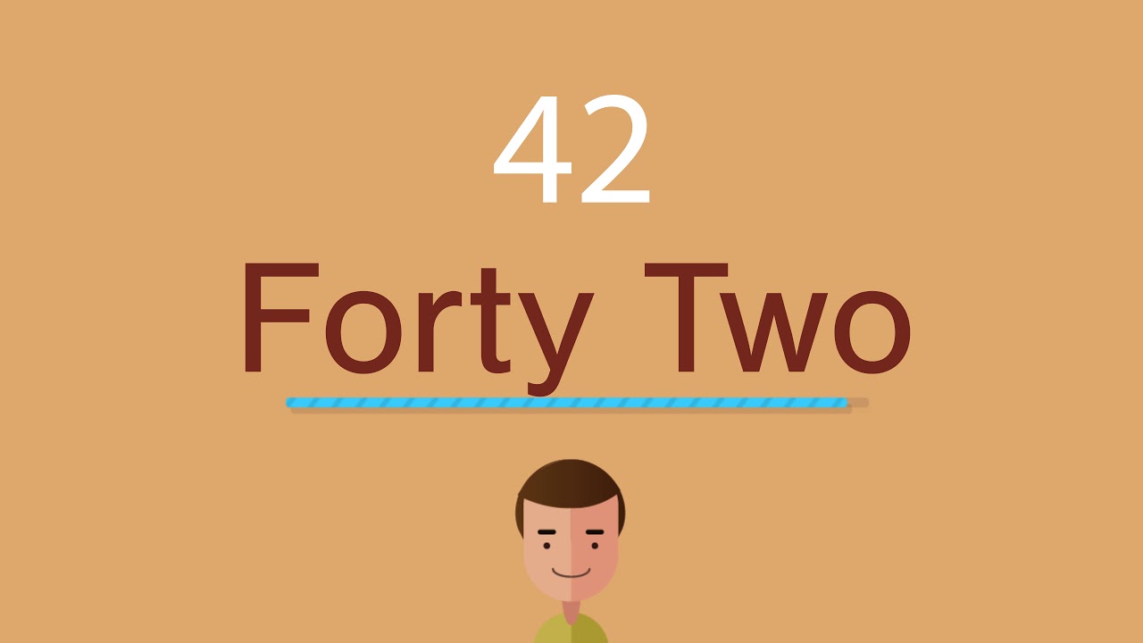 como se dice 42 en inglés
