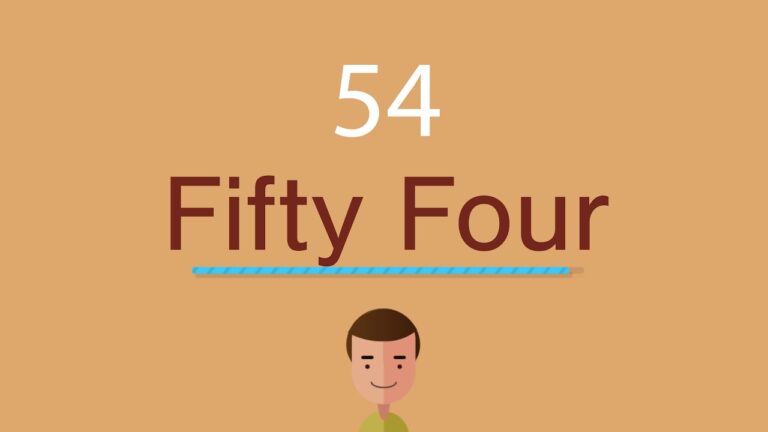 como se dice 54 en inglés