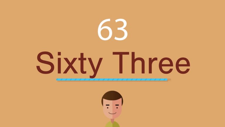 como se dice 63 en inglés