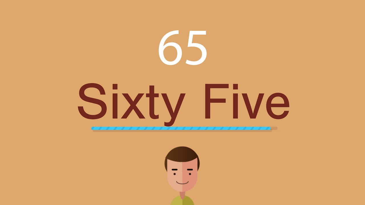 como se dice 65 en inglés