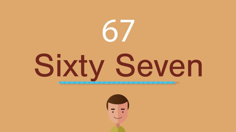 como se dice 67 en inglés