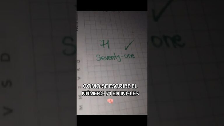 como se dice 71 en inglés