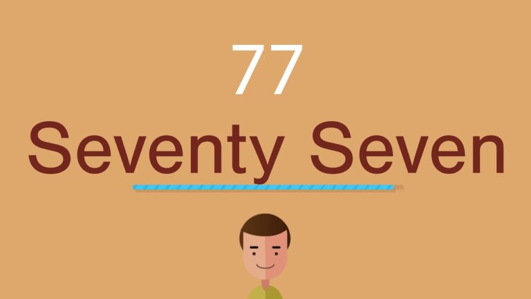 como se dice 77 en inglés