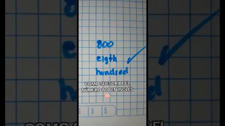 como se dice 800 en inglés
