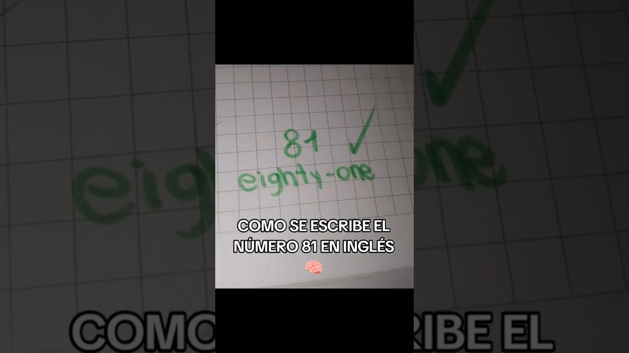 como se dice 81 en inglés