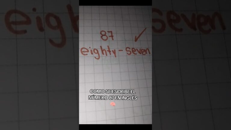 como se dice 87 en inglés
