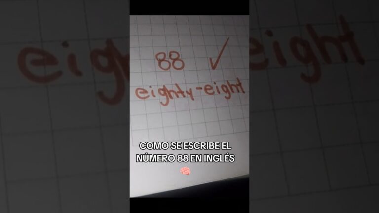 como se dice 88 en inglés