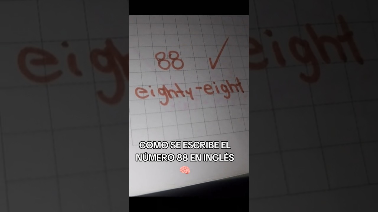 como se dice 88 en inglés