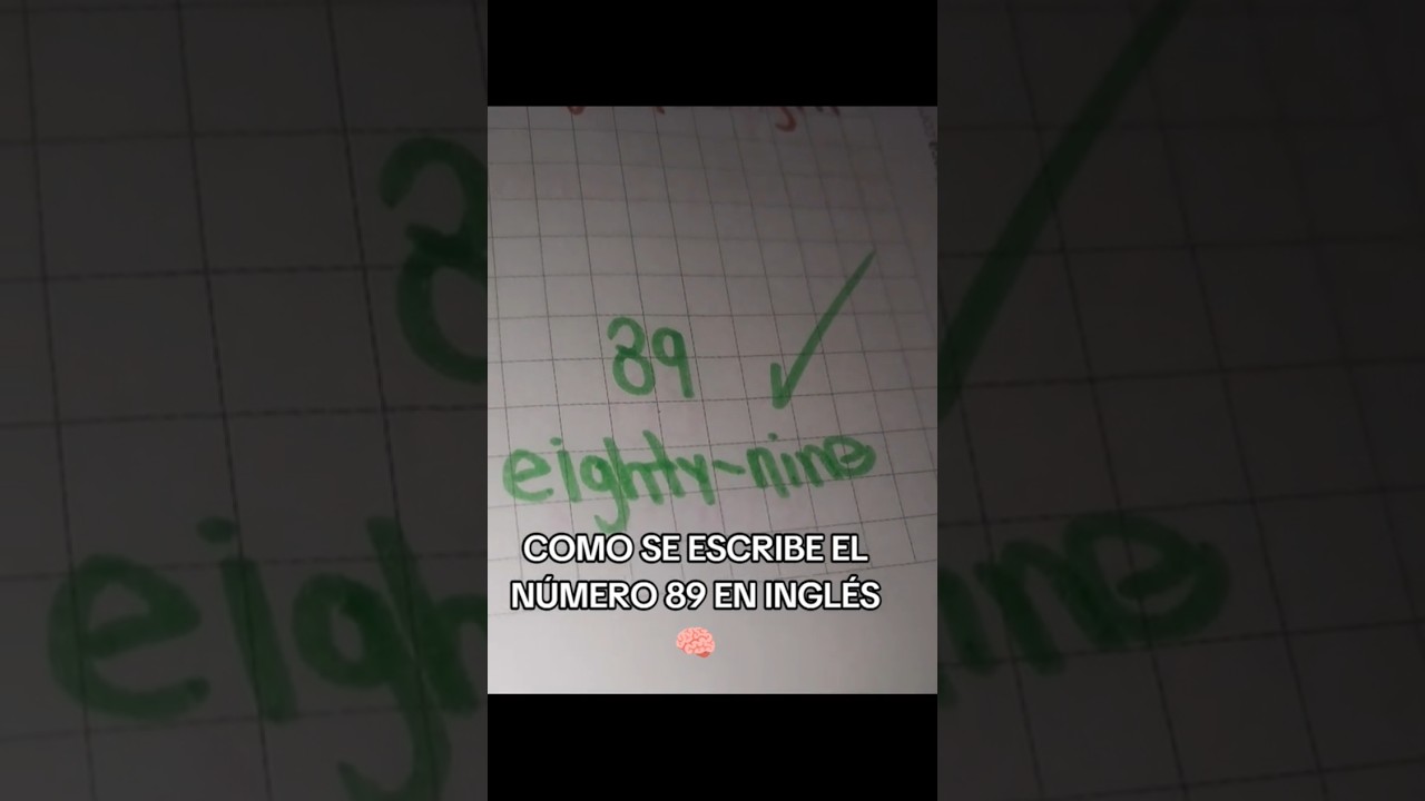 como se dice 89 en inglés