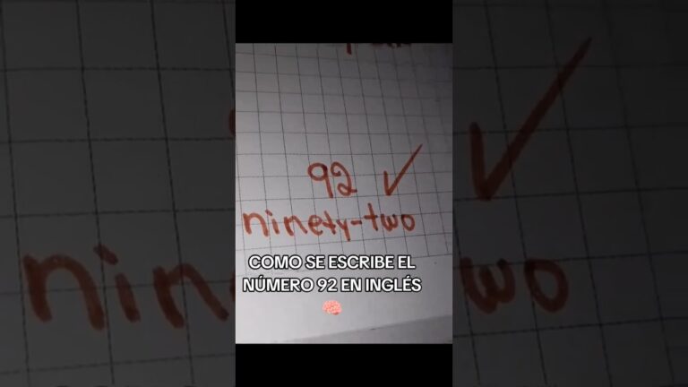 como se dice 92 en inglés