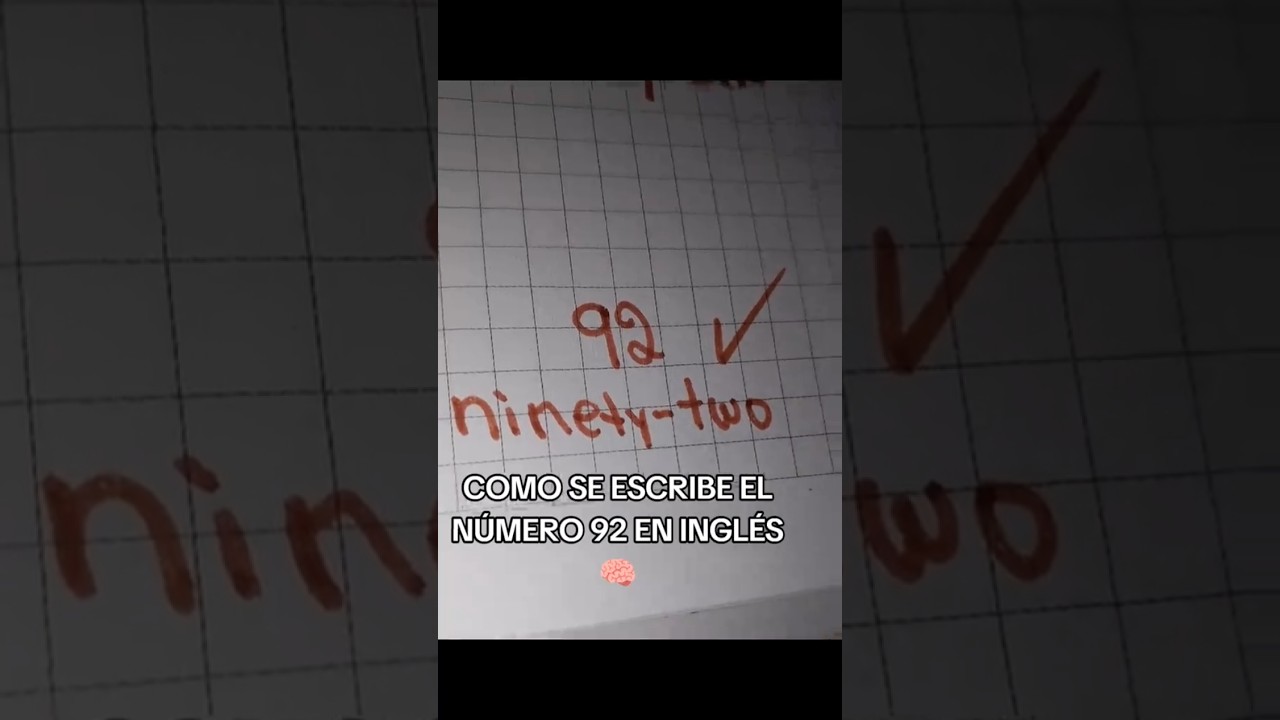 como se dice 92 en inglés