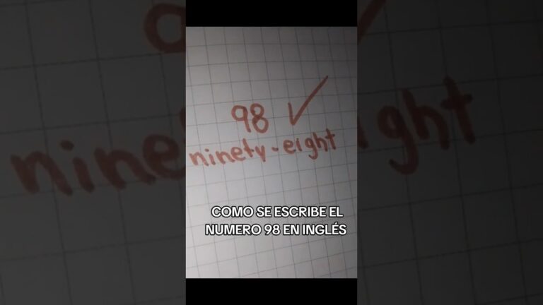 como se dice 98 en inglés