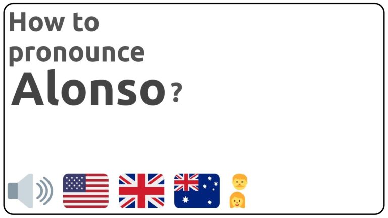 como se dice alonso en inglés