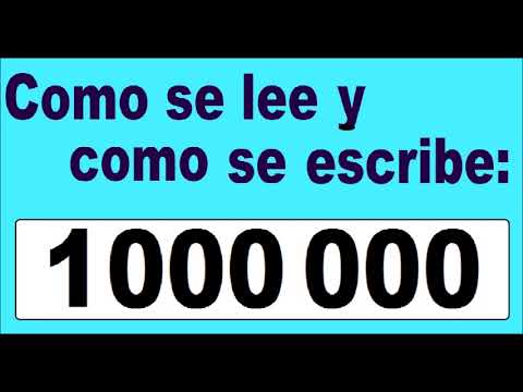 cómo se escribe 1000000 en número