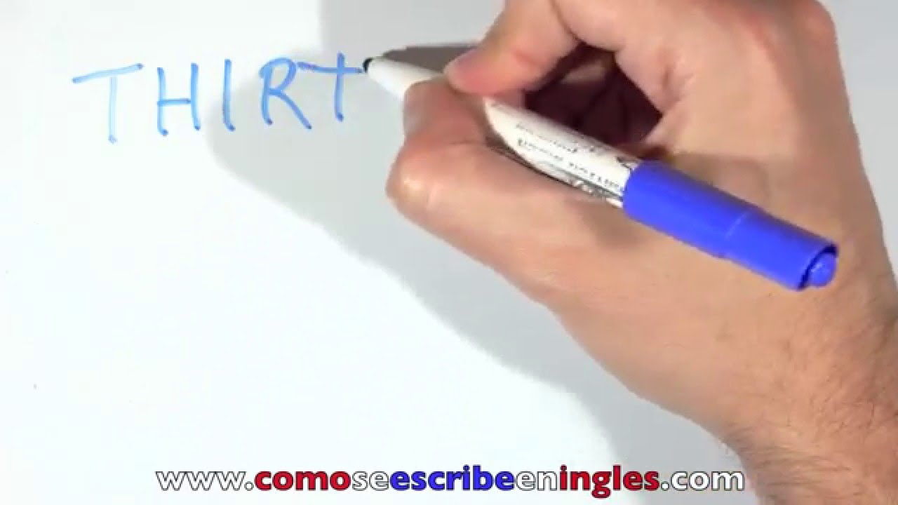 cómo se escribe 34 en inglés