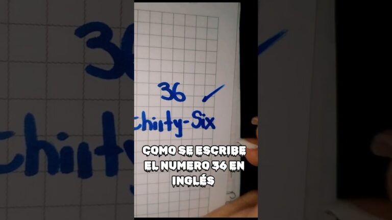 cómo se escribe 36 en inglés
