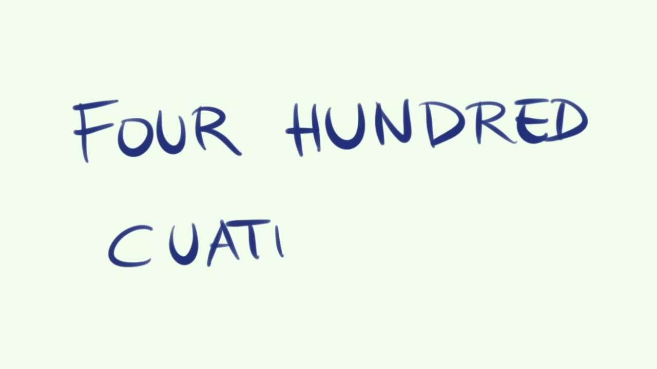 cómo se escribe 400 en inglés