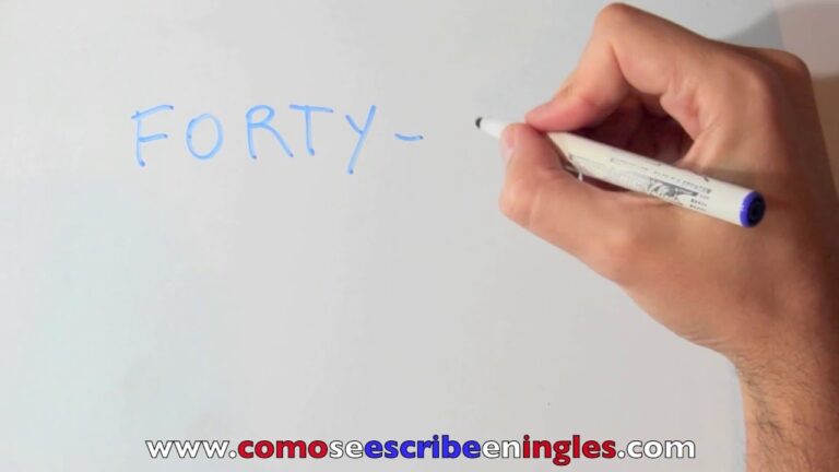 como se escribe 41 en ingles