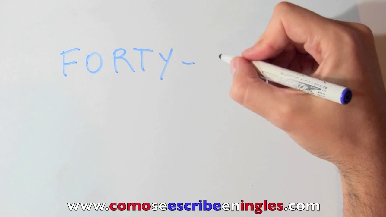 como se escribe 41 en ingles