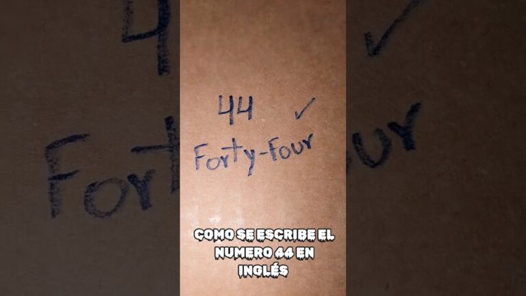 cómo se escribe 44 en inglés