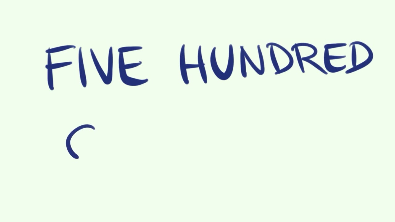 como se escribe 500 en ingles