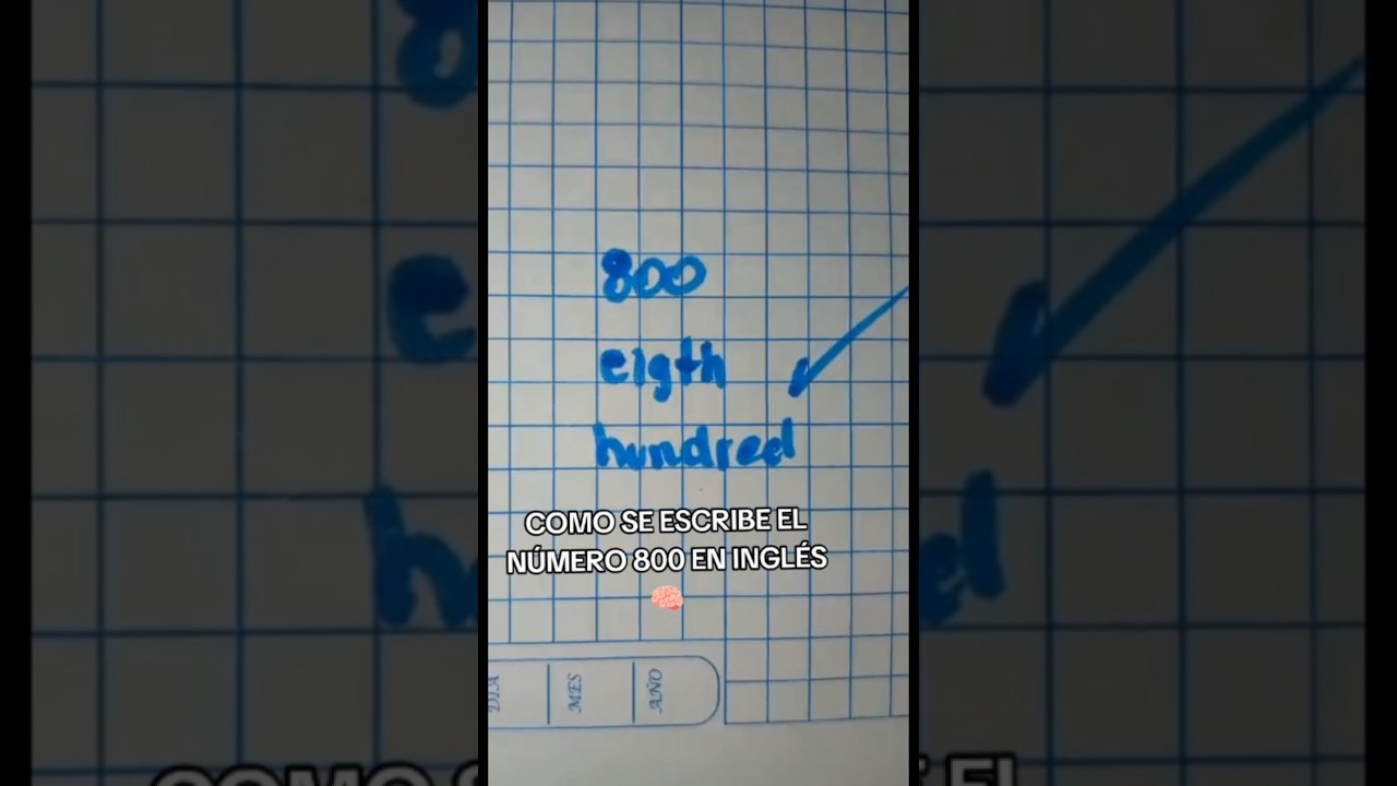 como se escribe 800 en ingles