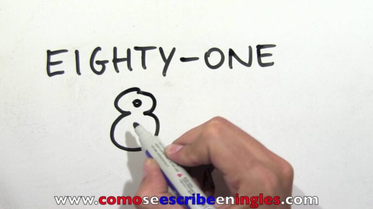 como se escribe 81 en inglés
